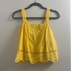 seven for all mankind yellow lace top